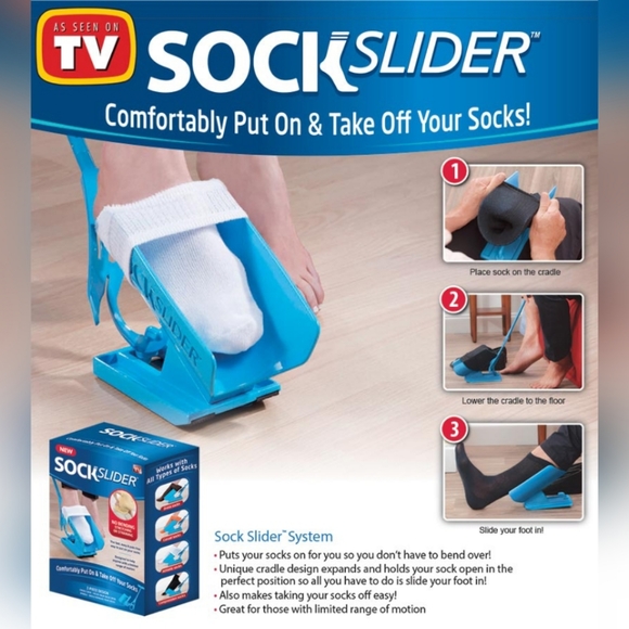 NEW Sock Slider The Easy on Easy off Sock Aid Kit As Seen On TV - Picture 5 of 15